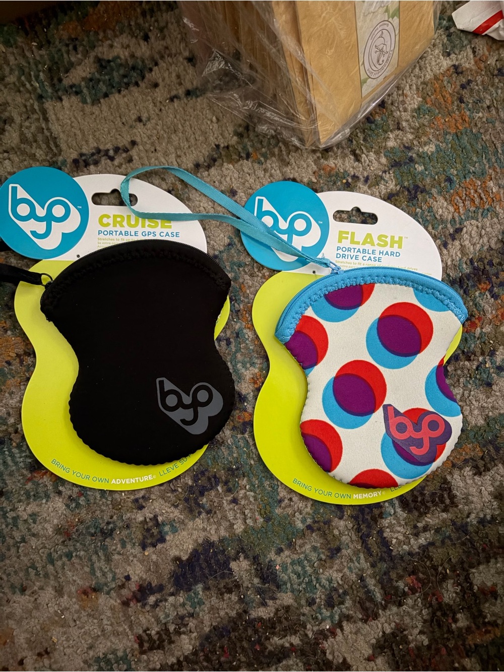 BYO NIP Portable Hard Drive / GPS Case - Colorful Polka Dot or all Black
